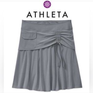 Athleta Skort Skirt Sz 12 Gray Werever Tennis Golf Pickle ball Stretch